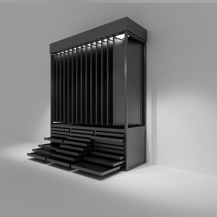 Aluminyo Gusset display rack