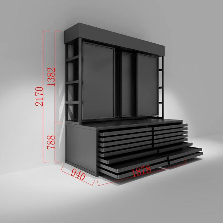 Vertical multifunctional display rack