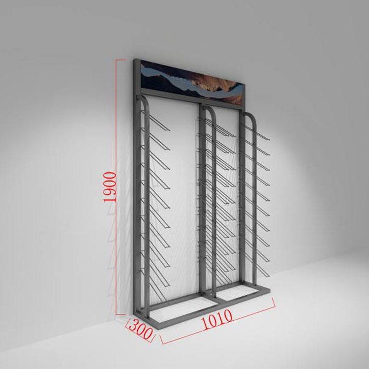 Wood floor display rack